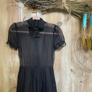 DOLLSKILL VALFRE BLACK SHEER DRESS